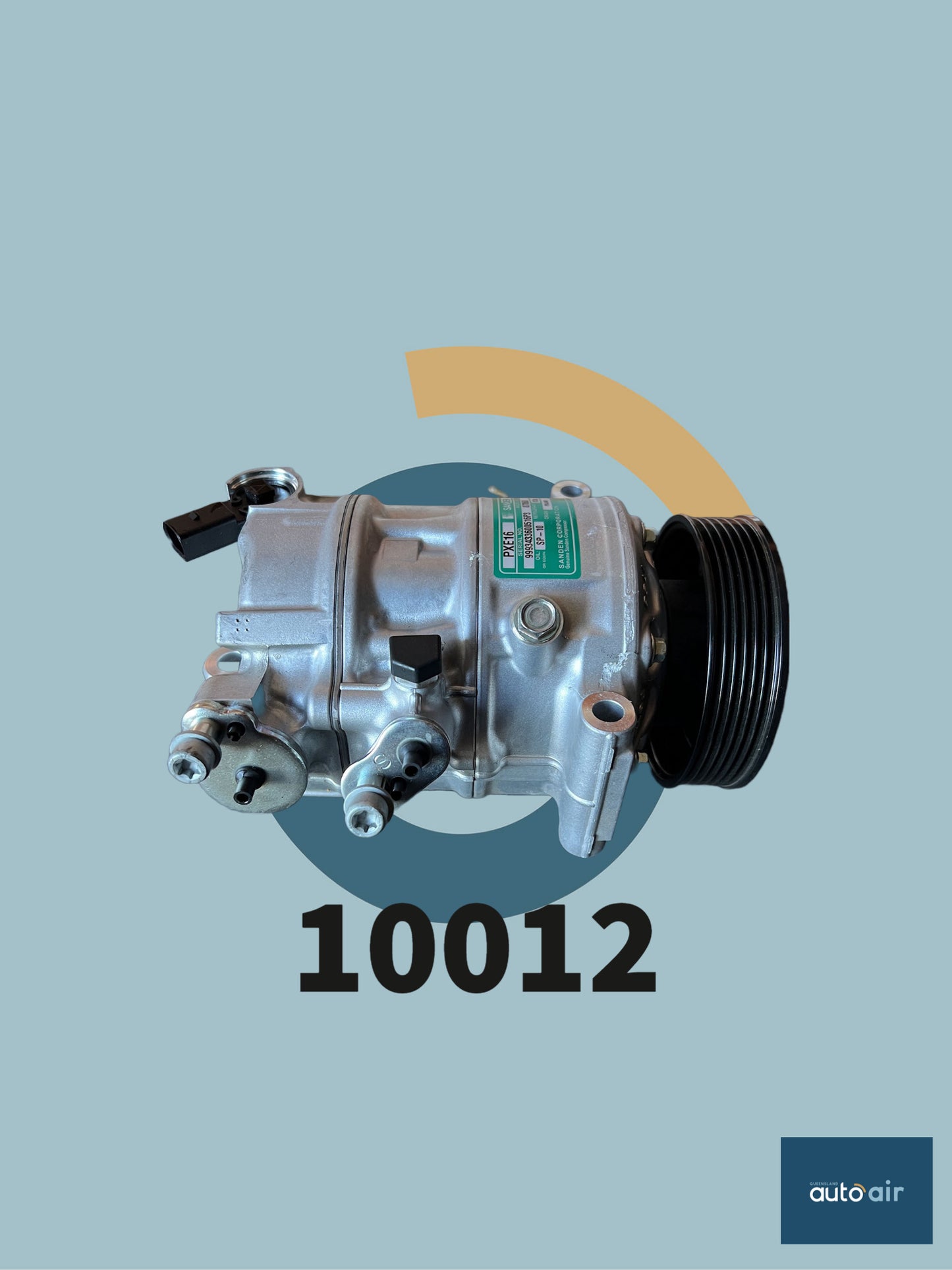 Sanden PXE16 12 A/C Compressor suits Audi/Volkswagen VW - Audi A3, Passat, Tiguan, Skoda, Octavia, Golf5, Jetta, Touran, Caddi Compressor 12V