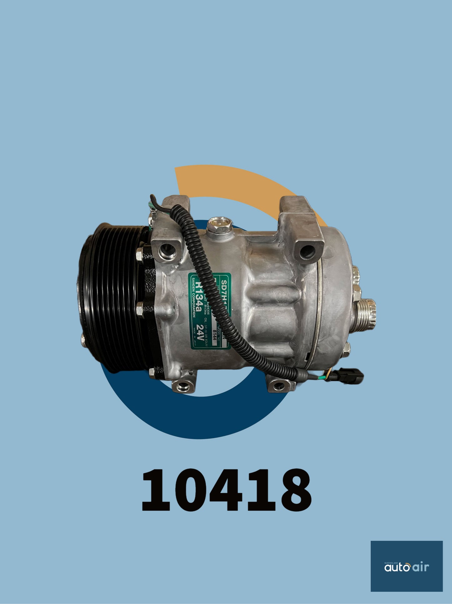 Sanden SD7H15 A/C Compressor 24V suits Iveco Eurocargo 5.9Ltr dsl 09- on