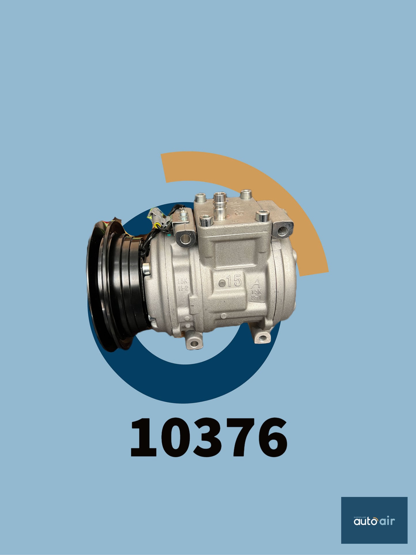 Denso AM 10PA15C A/C Compressor 12V suits Toyota Landcruiser HZJ 75, 78, 79, 80. HDJ80 and KIA SPORTAGE JA 2.0L PET 12/96-8/99